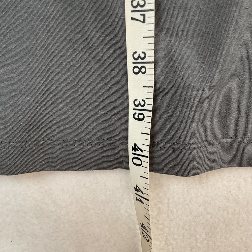 Eileen Fisher Metor Grey Tencel V-Neck A-Line Dress 3/4 Sleeve Pockets L NEW - Picture 3 of 10